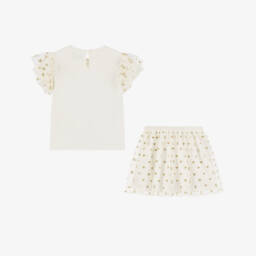 Moschino-Girls Creamy Heart Charm Ensemble | Childrensalon Outlet