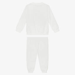 Moschino-Girls Creamy Rainbow Cotton Tracksuit | Childrensalon Outlet