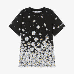 Moschino-Girls Ebony Floral Cotton Sundress | Childrensalon Outlet