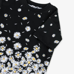 Moschino-Girls Ebony Floral Cotton Sundress | Childrensalon Outlet