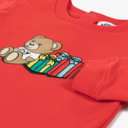 Moschino Baby-Girls Festive Red Teddy Dress | Childrensalon Outlet