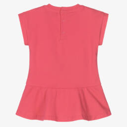 Moschino Baby-فستان جيرسي بشعار للفتيات بلون الفوشيا | Childrensalon Outlet