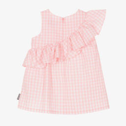 Moschino-Girls Gingham Frill Dress & Bloomers | Childrensalon Outlet
