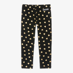 Moschino Kid-Teen-Girls Heart Print Cotton Leggings | Childrensalon Outlet