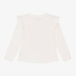 Moschino Kid-Teen-Girls Ivory Bear Jersey Top | Childrensalon Outlet
