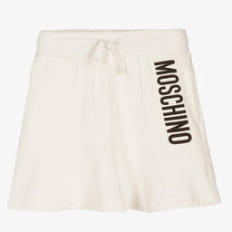 スカート MOSCHINO Women Skirts 010754571004 White Moschino button-detailed Fitted Skirt | White | FARFETCH
