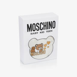 Moschino Baby-Girls Ivory Cotton Sleepsuit & Hat Set | Childrensalon Outlet
