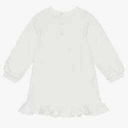 Moschino Малыши-Кремовое хлопковое платье с медвежонком | Childrensalon Outlet