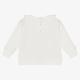 Moschino Baby-Girls Ivory Cotton Teddy Bear Sweatshirt | Childrensalon Outlet