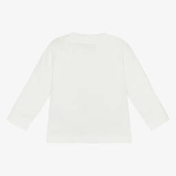 Moschino Baby-Girls Ivory Cotton Teddy Bear Top | Childrensalon Outlet