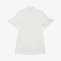 Moschino-Платье из кремового денима с медвежонком для девочек | Childrensalon Outlet