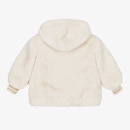 موسكينو Baby-جاكيت أطفال بناتي فرو صناعي لون عاجي | Childrensalon Outlet