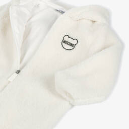 Moschino Baby-Girls Ivory Fleece Pramsuit | Childrensalon Outlet