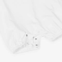 Moschino-طقم بناتي عاجي مزين بالورود مع قبعة | Childrensalon Outlet