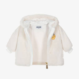 Moschino Малыши-Girls Ivory Plush Teddy Coat | Childrensalon Outlet