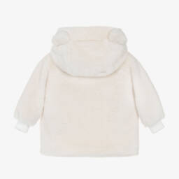 Moschino Малыши-Girls Ivory Plush Teddy Coat | Childrensalon Outlet