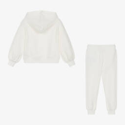 Moschino Кид-Тин-Girls Ivory Studded Logo Tracksuit | Childrensalon Outlet