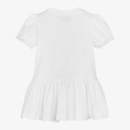 Moschino-Girls Ivory Teddy Bear Jersey Dress | Childrensalon Outlet