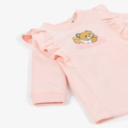 Moschino Baby-Girls Organic Cotton Pink Dress | Childrensalon Outlet