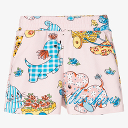 Moschino Kid-Teen-Girls Pale Pink Cotton Shorts | Childrensalon Outlet