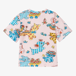 Moschino Kid-Teen-Girls Pale Pink Cotton T-Shirt | Childrensalon Outlet