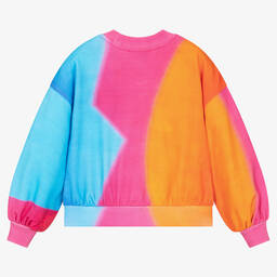 Moschino Кид-Тин-Girls Pink & Blue Cotton Sweatshirt | Childrensalon Outlet