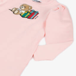 Moschino Kid-Teen-Girls Pink Cotton Bear Dress | Childrensalon Outlet