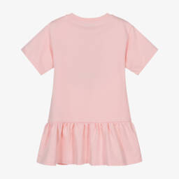 Moschino-Girls Pink Cotton Bear Dress | Childrensalon Outlet