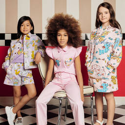 Moschino Kid-Teen-Girls Pink Cotton Hoodie Dress | Childrensalon Outlet