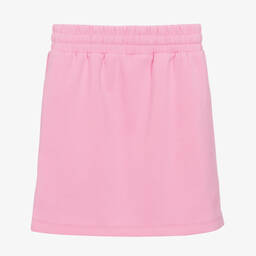 Moschino Kid-Teen-Girls Pink Cotton Logo Skirt | Childrensalon Outlet