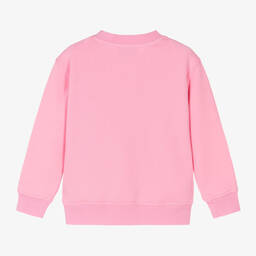 Moschino Кид-Тин-Girls Pink Cotton Logo Sweatshirt | Childrensalon Outlet