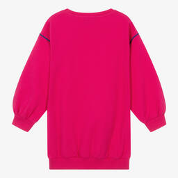 موسكينو Kid-Teen-Girls Pink Cotton Logo Sweatshirt Dress | Childrensalon Outlet