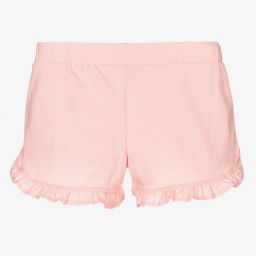 Moschino Kid-Teen-Girls Pink Cotton Shorts | Childrensalon Outlet