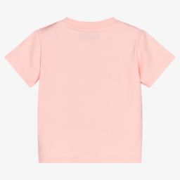 Moschino Baby-Girls Pink Cotton T-Shirt | Childrensalon Outlet