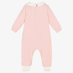 Moschino Малыши-Розовый хлопковый комбинезон Teddy Bear | Childrensalon Outlet