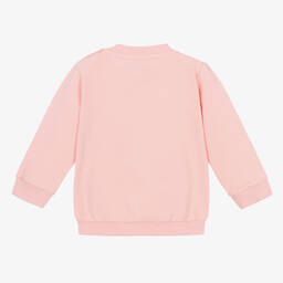 Moschino Baby-Girls Pink Cotton Teddy Bear Sweatshirt | Childrensalon Outlet