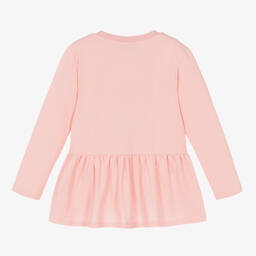 Moschino Kid-Teen-Girls Pink Cotton Teddy & Heart Top | Childrensalon Outlet