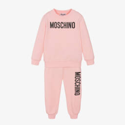 Moschino Kid-Teen-بدلة رياضية قطن لون زهري | Childrensalon Outlet