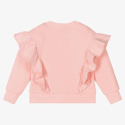 Moschino Малыши-Розовый свитшот с рюшами для девочек | Childrensalon Outlet