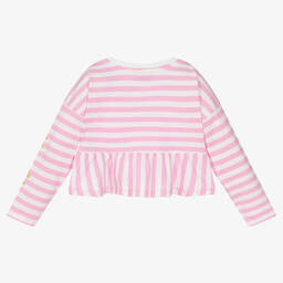 Moschino Кид-Тин-Футболка в розовую полоску с медвежонком | Childrensalon Outlet