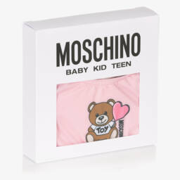 Moschino-Girls Pink Teddy Bear Bikini | Childrensalon Outlet