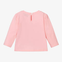 Moschino Малыши-Розовый топ с медвежонком и сердечками | Childrensalon Outlet