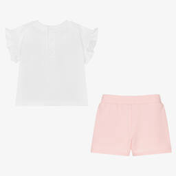 Moschino Малыши-Футболка с медвежонком и розовые шорты из хлопка | Childrensalon Outlet