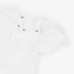 Moschino-Набор из розового и белого хлопка с медвежонком для девочек | Childrensalon Outlet