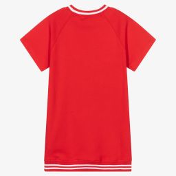 Moschino Кид-Тин-Красное хлопковое платье для девочек | Childrensalon Outlet