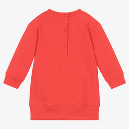 موسكينو Baby-فستان قطن جيرسي لون أحمر أطفال بناتي | Childrensalon Outlet