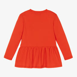 Moschino Kid-Teen-Girls Red Cotton Teddy & Heart Top | Childrensalon Outlet