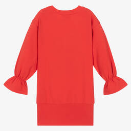 Moschino Kid-Teen-Girls Red Teddy Bear Logo Dress | Childrensalon Outlet