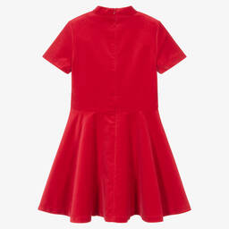 Moschino Kid-Teen-Girls Red Velvet Teddy Bear Dress | Childrensalon Outlet