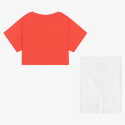 Moschino Kid-Teen-Girls Red & White Shorts Set | Childrensalon Outlet